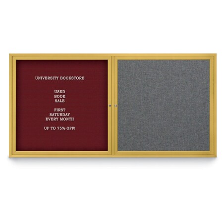 United Visual Products Corkboard, Pumice/Satin, 48"x36" UV431HPLUS-SATIN-PUMICE